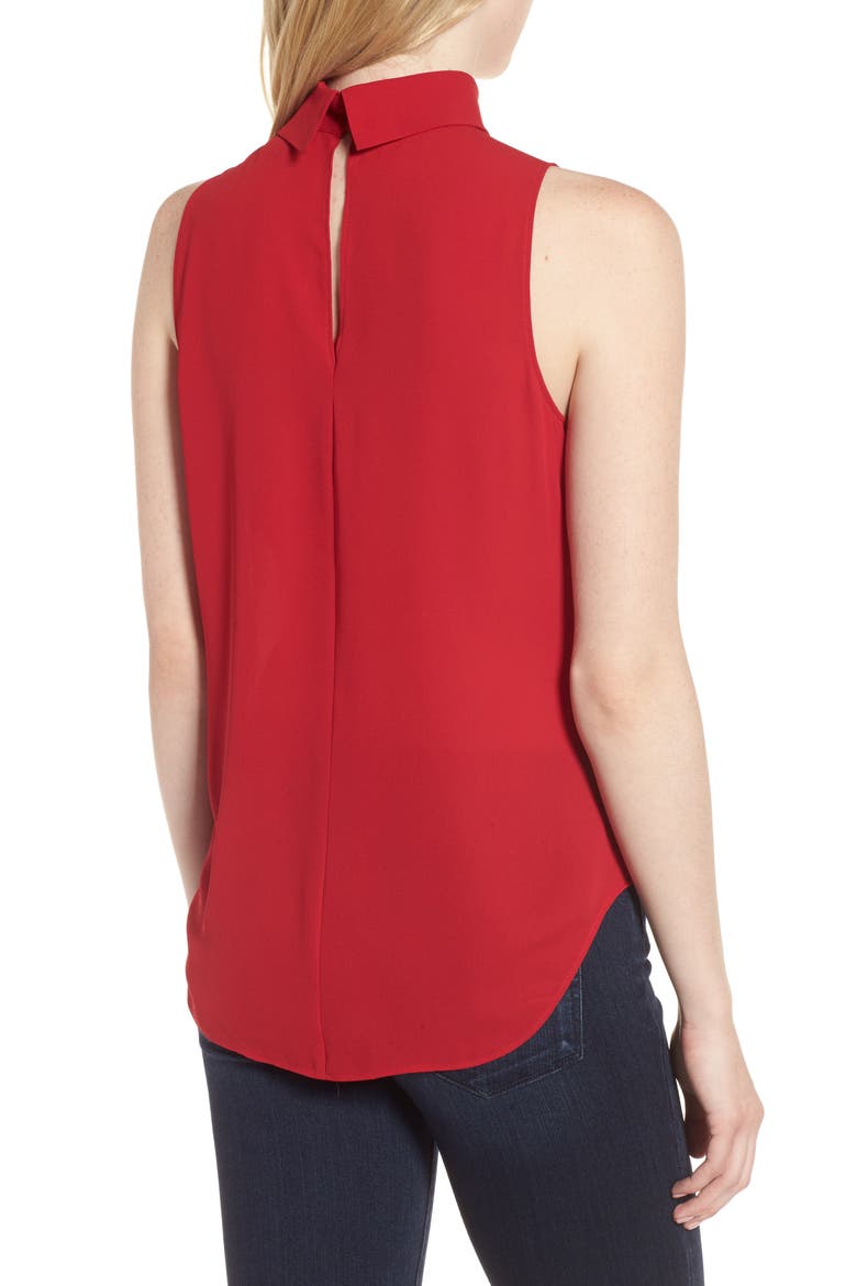 Ruffle Choker Tank, Alternate, color, RED JESTER