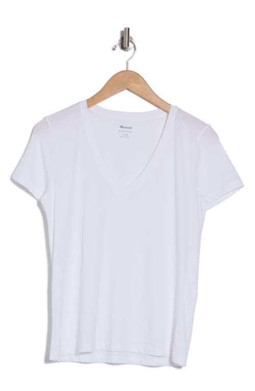 Madewell Whisper V-neck T-shirt In Eyelet White