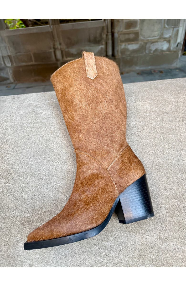 NEW AMENDMENT Olsson Texan Boot in Calf Hair, Alternate, color, Fawn