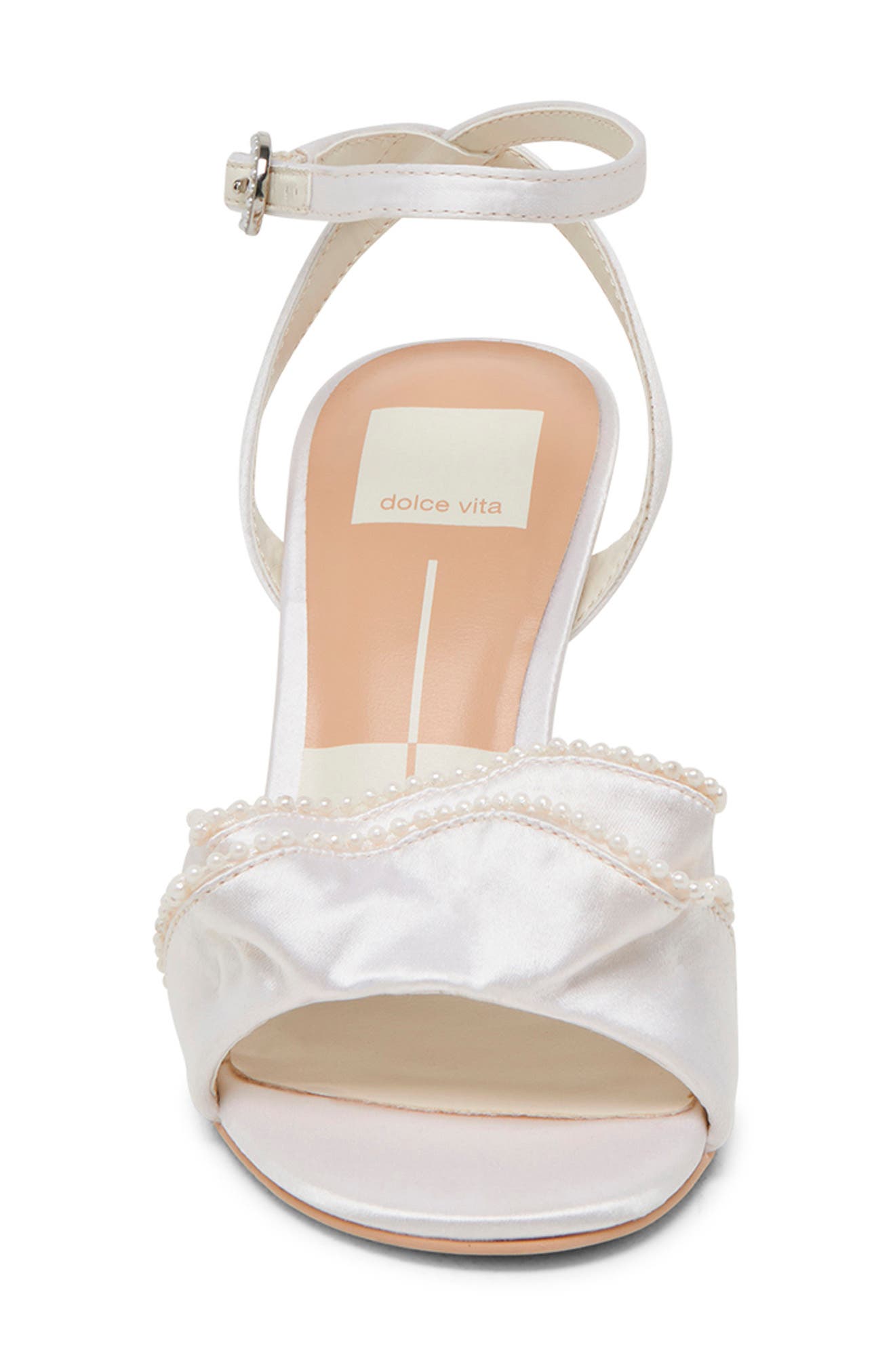 Dolce Vita Lunete Ankle Strap Sandal, Alternate, color, Vanilla Satin