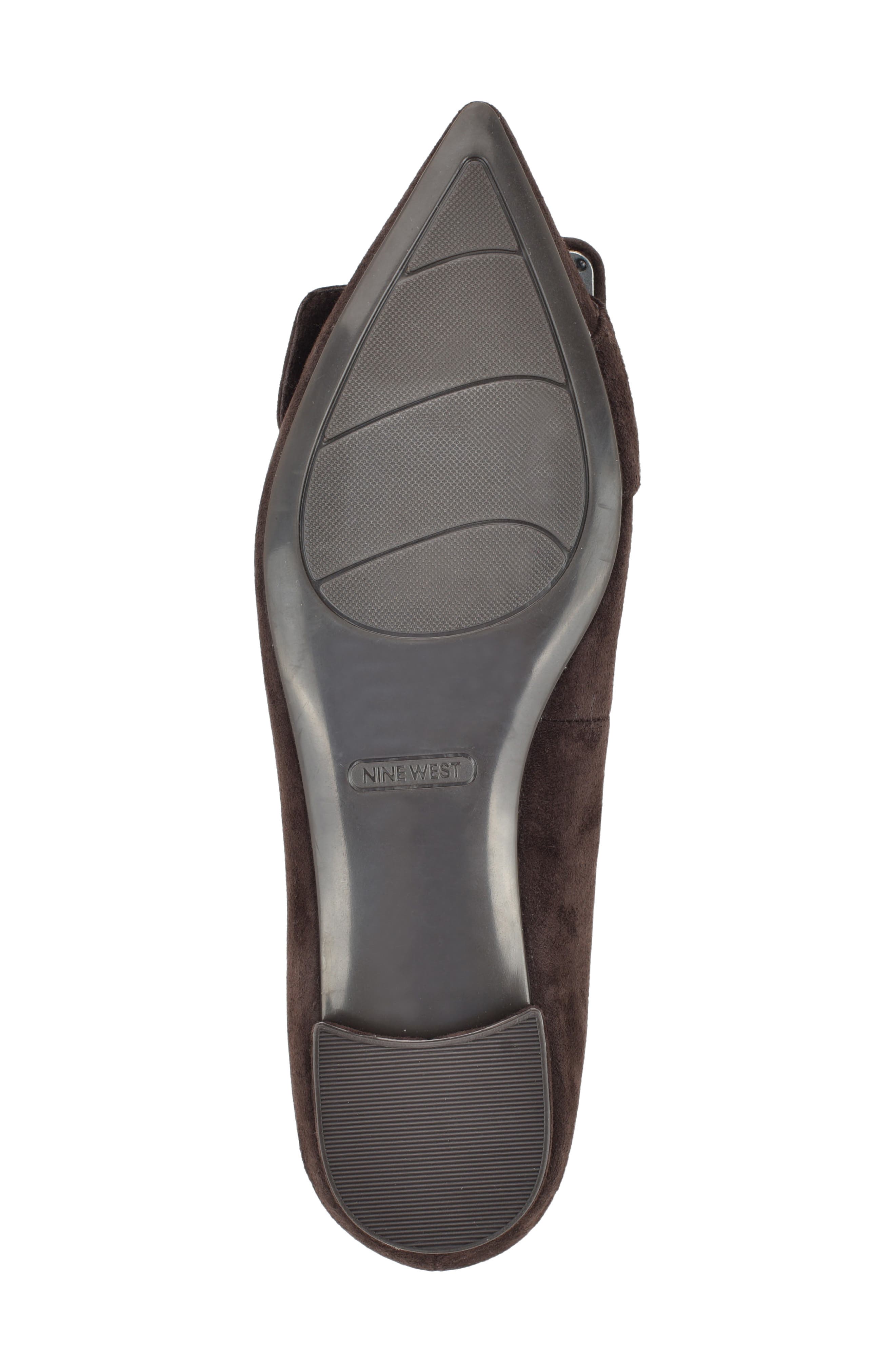 Jesike Pointed Toe Flat, Alternate, color, DARK BROWN