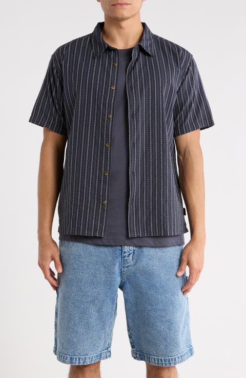 Garage Sandon Stripe Jacquard Cotton Camp Shirt