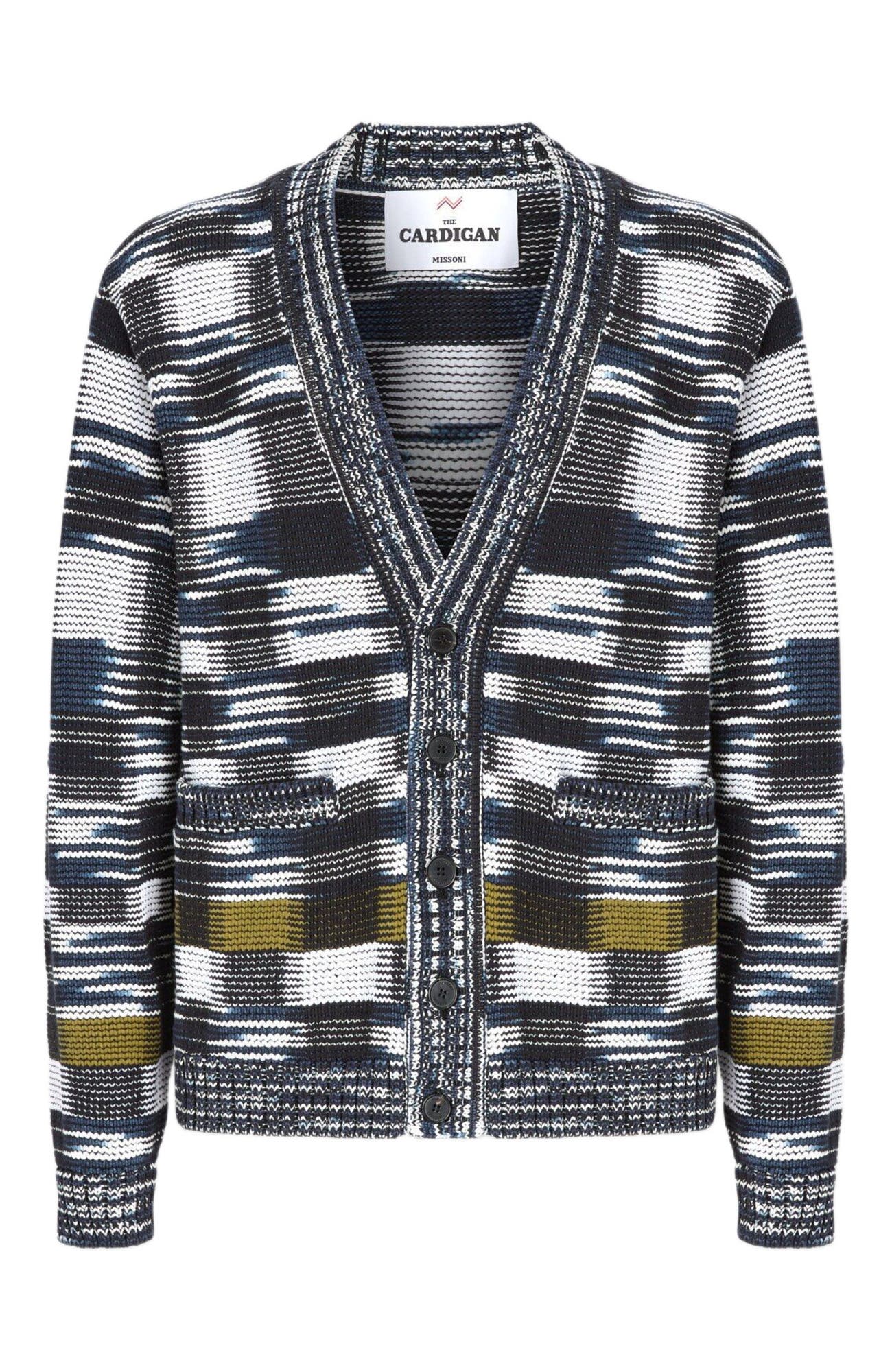 Cotton-blend Cardigan With Check Pattern - image 2