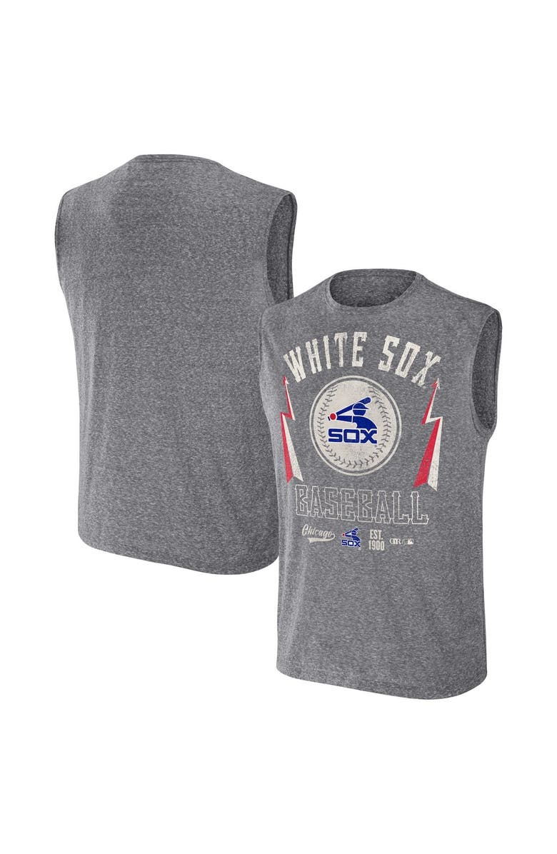 Darius Rucker Collection by Fanatics Men's Darius Rucker Collection by Fanatics Charcoal Chicago White Sox Relaxed-Fit Muscle Tank Top, Alternate, color, Charcoal