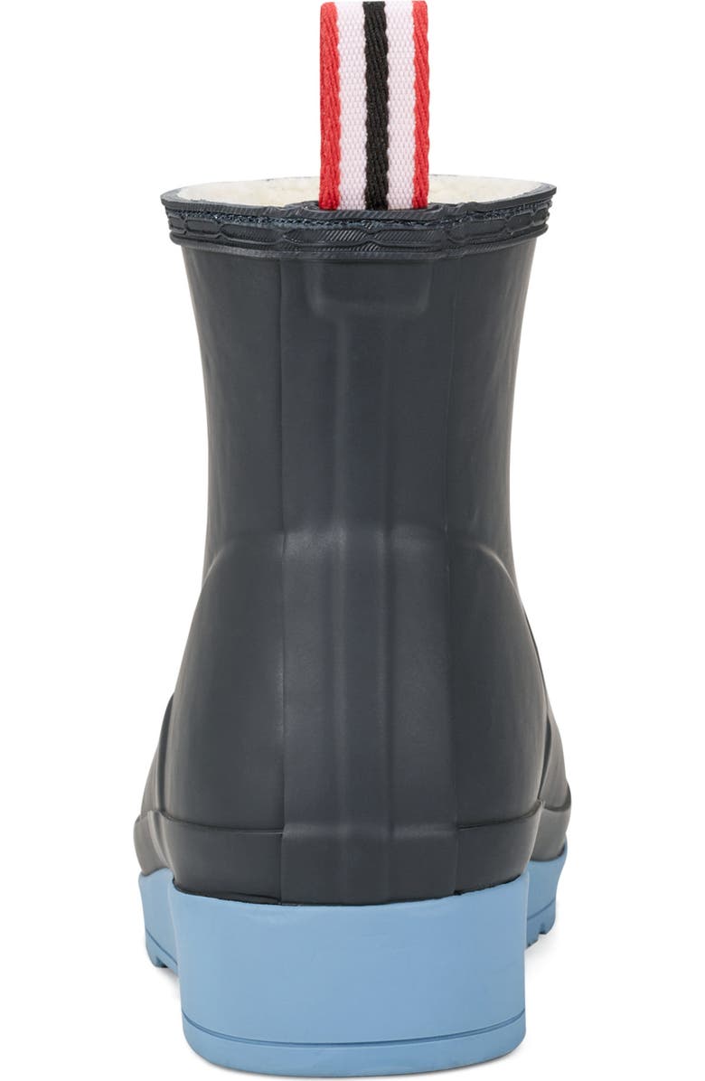 Hunter Play Short Faux Shearling Lined Waterproof Rain Boot, Alternate, color, Hunter Navy
