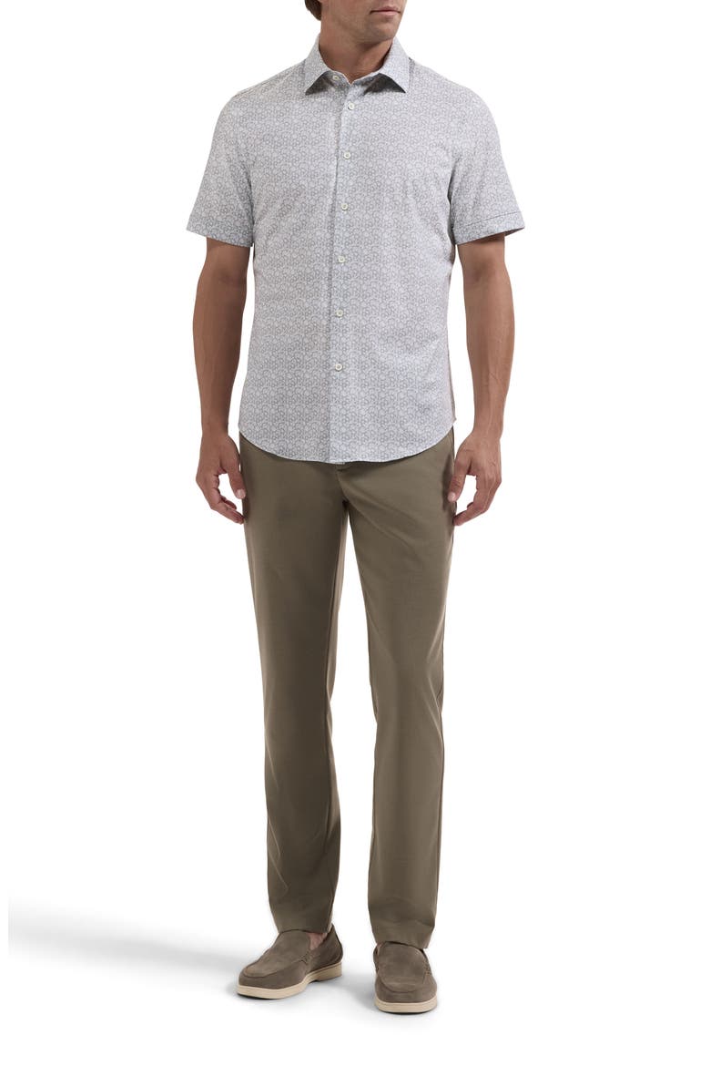 Miles OoohCotton® Floral Short Sleeve Button-Up Shirt, Alternate, color, AVOCADO