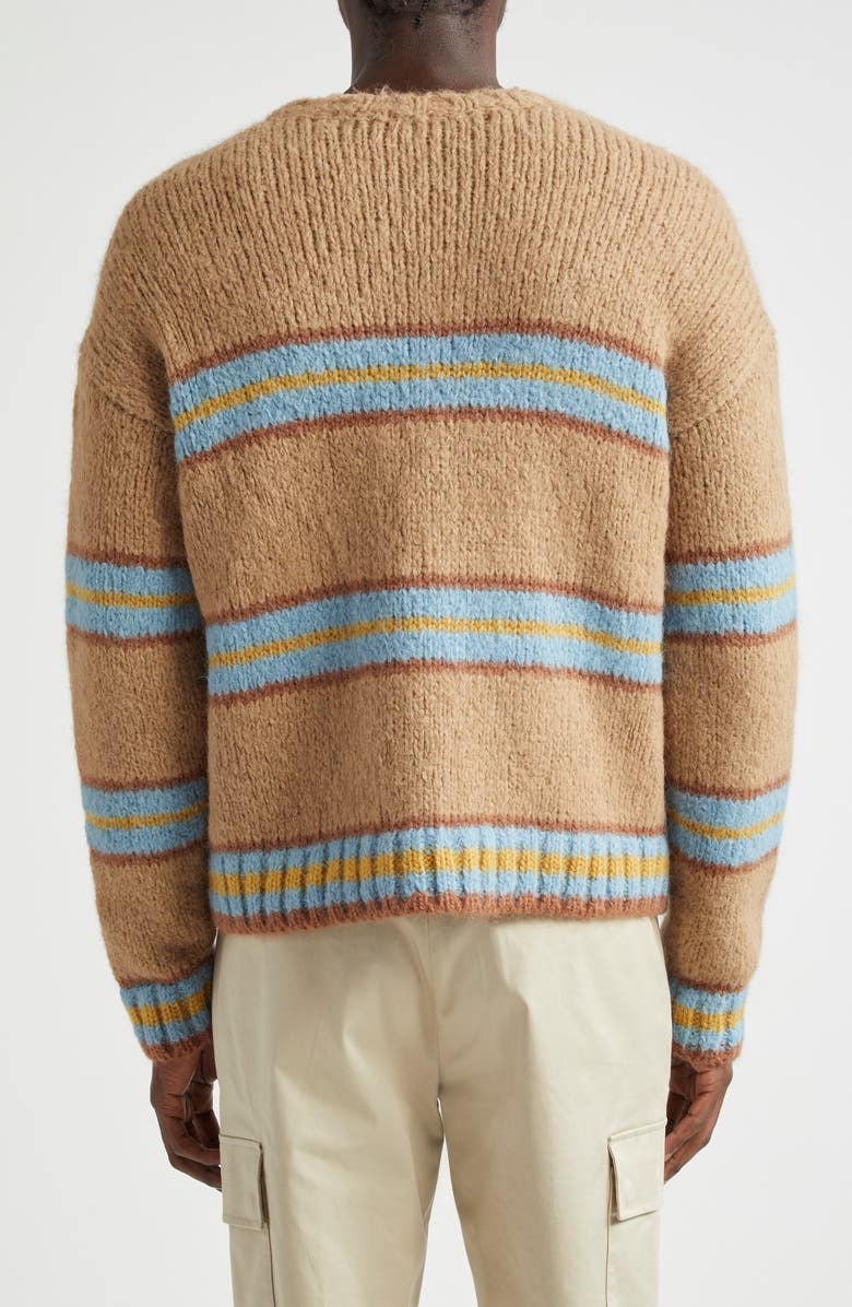 Moncler Stripe Alpaca & Wool Blend Sweater, Alternate, color, 
