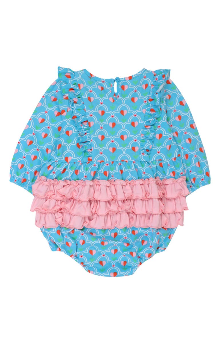 RuffleButts Baby/Toddler Girls Long Sleeve Waterfall Knit Bubble Romper, Alternate, color,