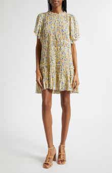 Ryla Floral Silk Shift Dress