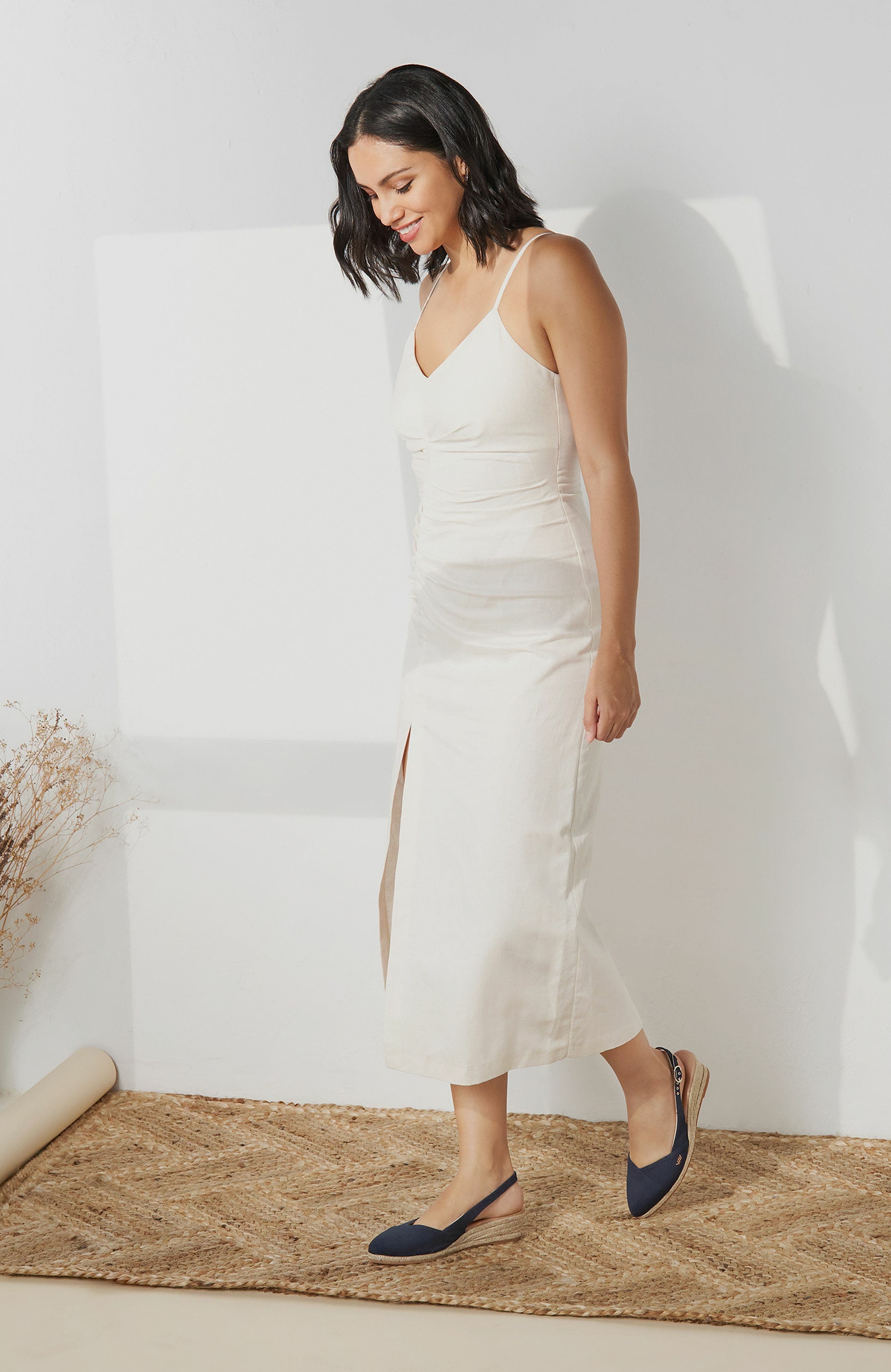 VISCATA Premia Canvas Espadrille Wedges, Alternate, color, Navy Blue