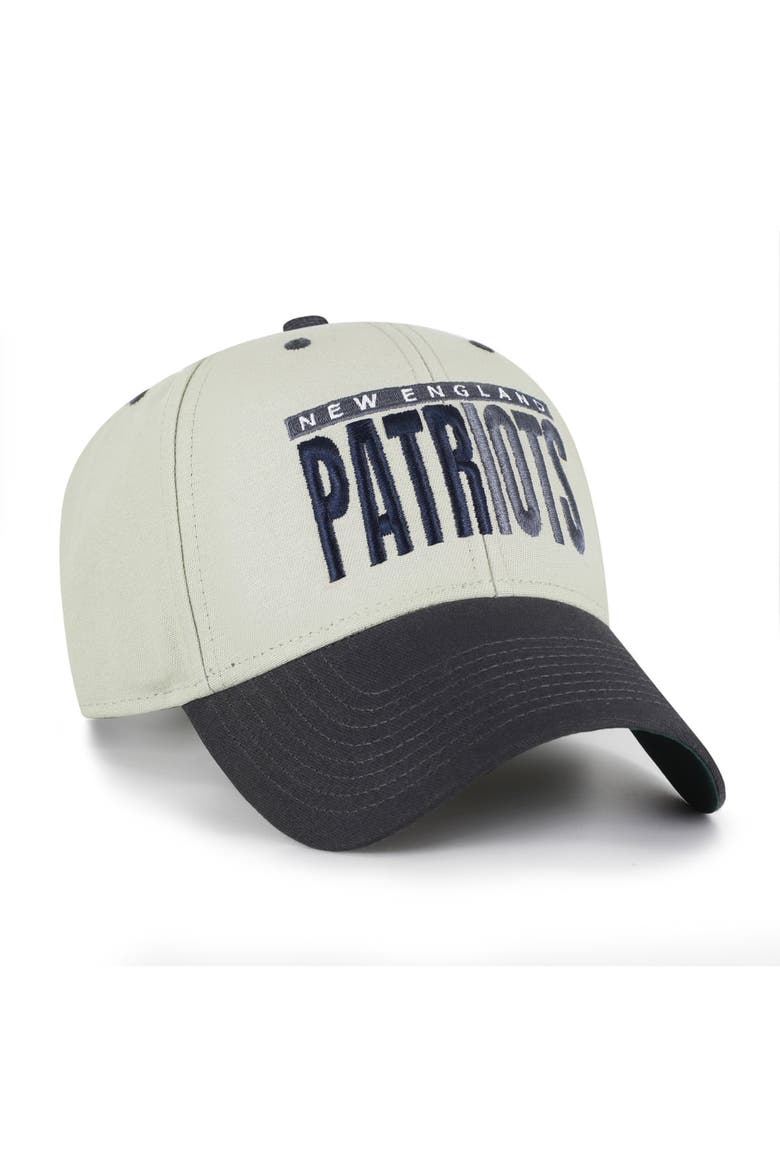 Men's '47  Gray/Black New England Patriots Half Block Text MVP Adjustable Hat, Alternate, color, Gray