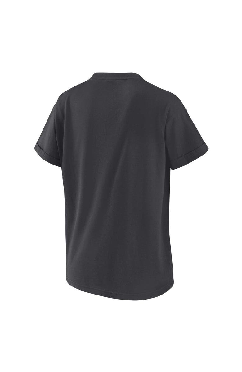 WEAR by Erin Andrews Women's WEAR by Erin Andrews  Charcoal Milwaukee Brewers Oversized Boyfriend T-Shirt, Alternate, color, 