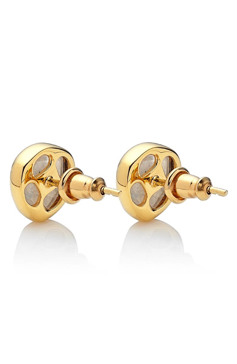 Monica Vinader Siren Stud Earrings, Alternate, color, Gold/ Moonstone