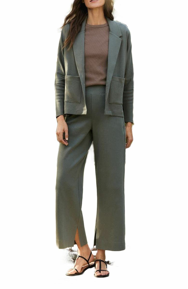 Pact Organic Cotton Airplane Wide Leg Pant - 26" Inseam, Alternate, color, Castor Grey