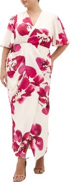 City Chic Braelynn Floral Flutter Sleeve Maxi Dress