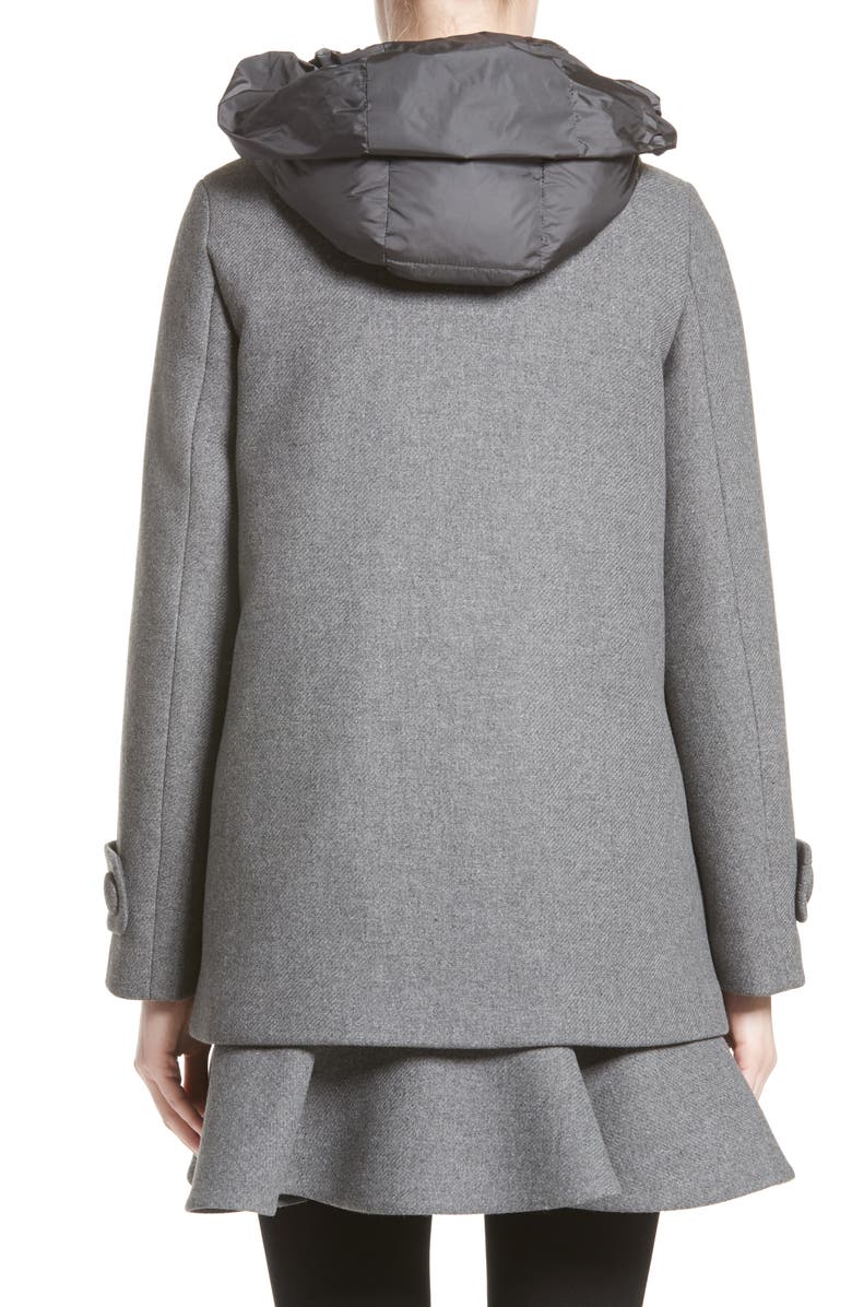 Moncler Phemia Wool Blend Jacket with Removable Hooded Puffer Vest, Alternate, color, 