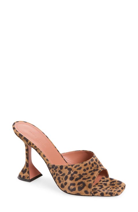 Lupita Leopard Print Suede Slide Sandal