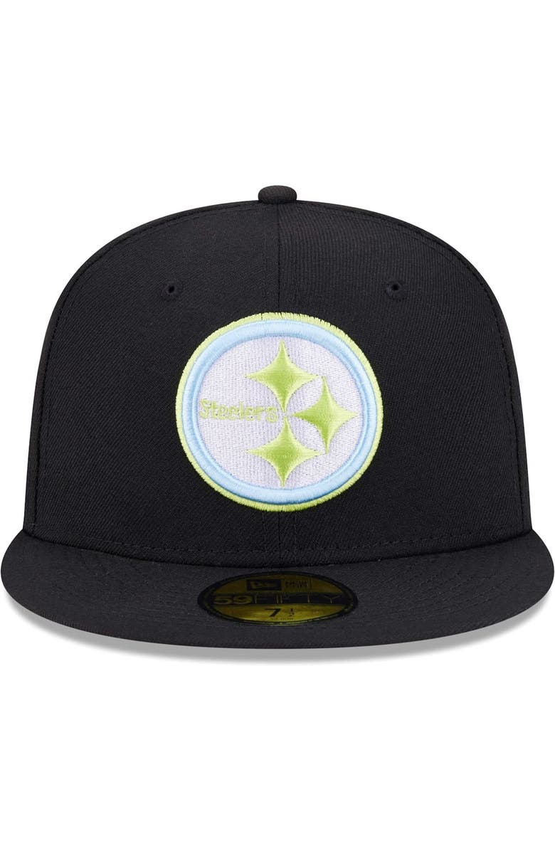 New Era Men's New Era Black Pittsburgh Steelers Multi 59FIFTY Fitted Hat, Alternate, color, 