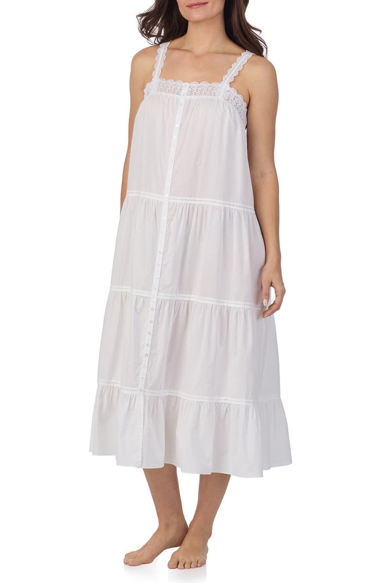 Eileen West Sleeveless Cotton Lawn Ballet Nightgown, Alternate, color,