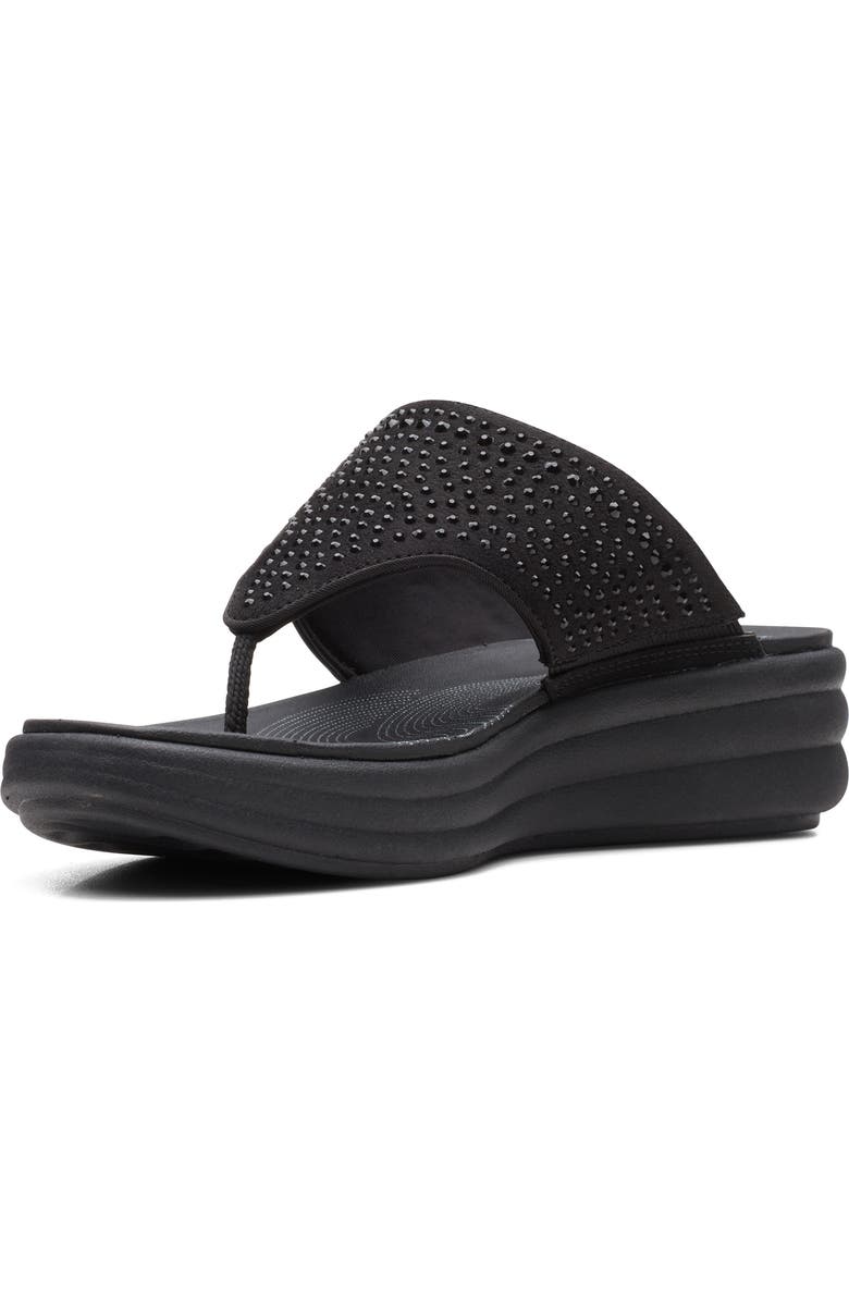 Clarks<sup>®</sup> Drift Jaunt Wedge Sandal, Alternate, color, Black Inte