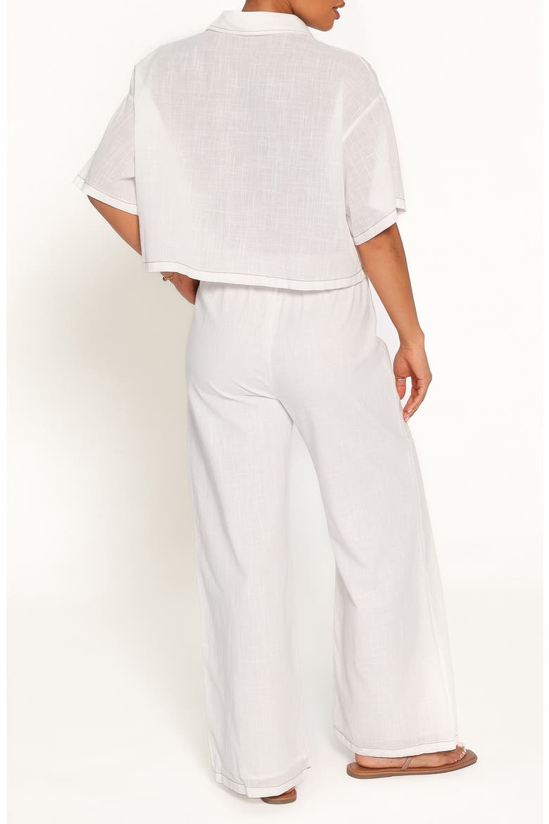 Jill Cotton Wide Leg Pants, Alternate, color, WHITE