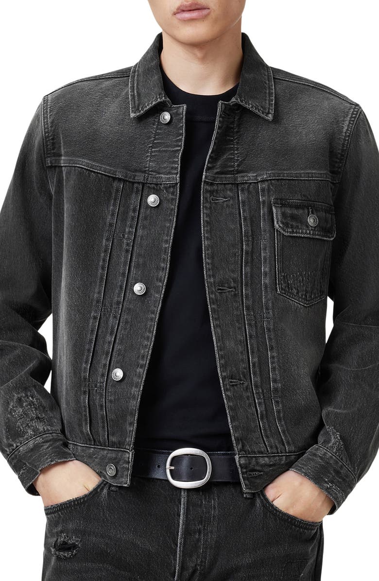 AllSaints Jagger Denim Trucker Jacket, Main, color,