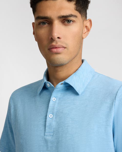 Onia Heavyweight Slub Polo In Blue
