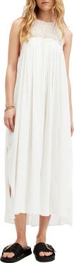 AllSaints Corrs Crochet Yoke Cotton Maxi Sundress