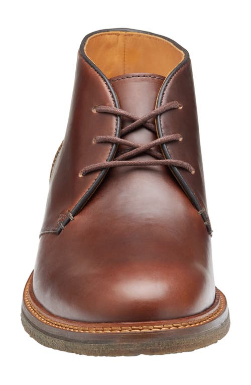 Johnston & Murphy Calder Mens Cushioned Footbed Faux Leather Chukka Boots In Brown