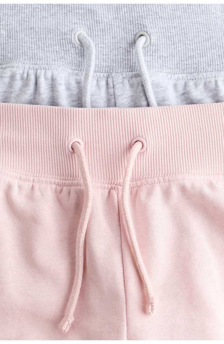 H&M 2-pack sweatshorts, Alternate, color, Light Pink/Light Gray Melange