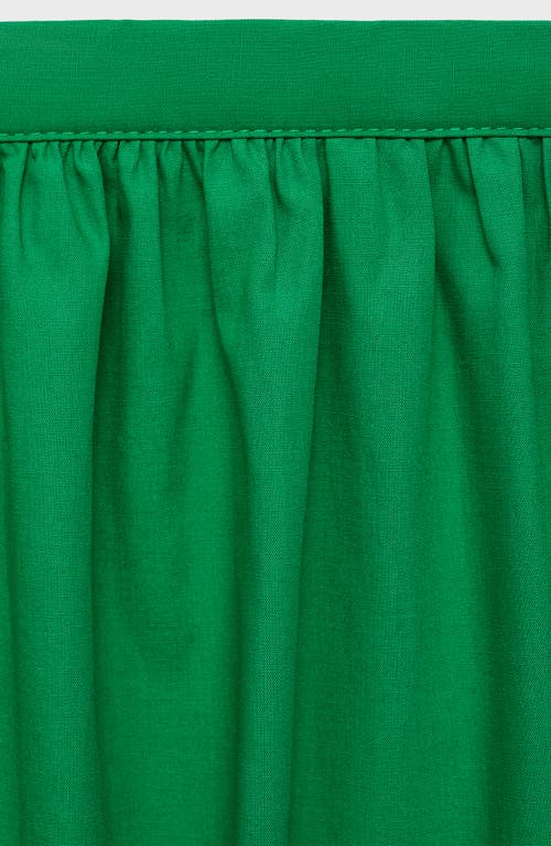 Mango Flared Cotton Midi Skirt In Green