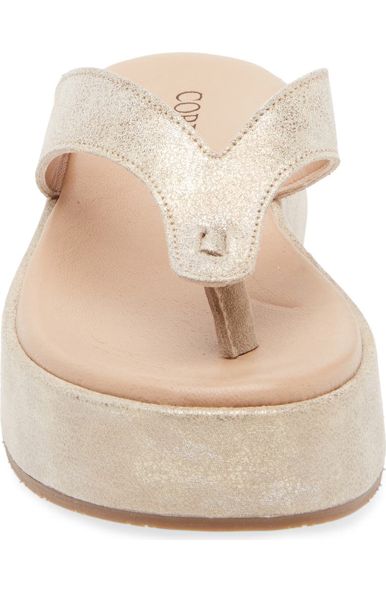 Cordani Kendra Platform Flip Flop, Alternate, color, Soft Gold