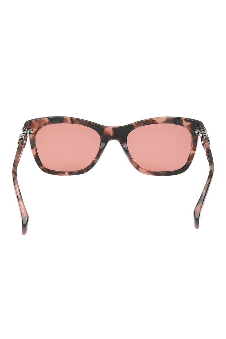53mm Square Sunglasses, Alternate, color, PEACH CRYSTAL TORT / ROSE