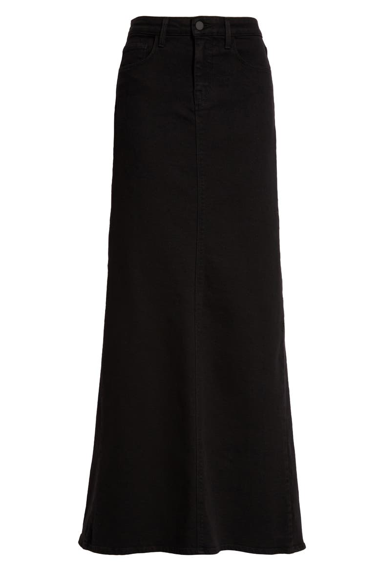 Kailani Mermaid Denim Maxi Skirt, Alternate, color, SATURATED
