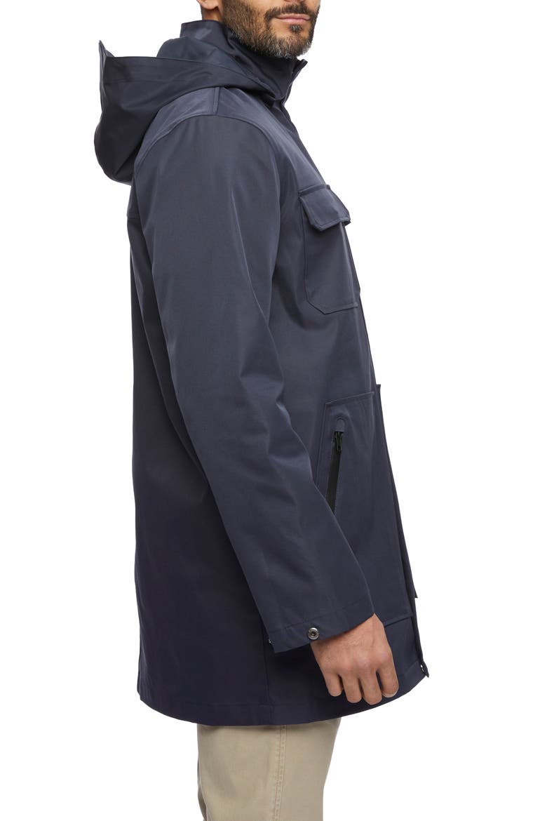 Tech Water Resistant Raincoat, Alternate, color, SPACEBLUE