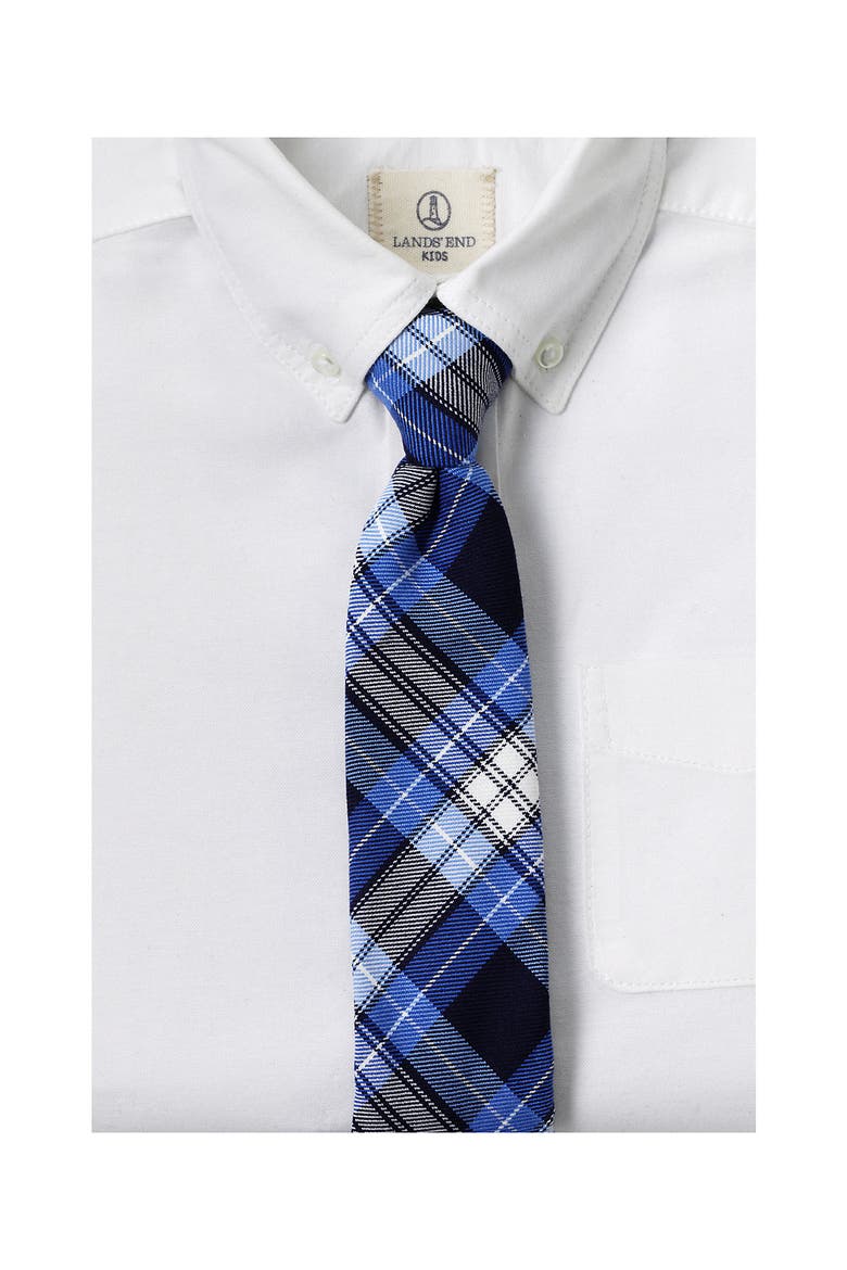 School Uniform Kids Pre Tied Tie, Alternate, color, Clear Blue Plaid