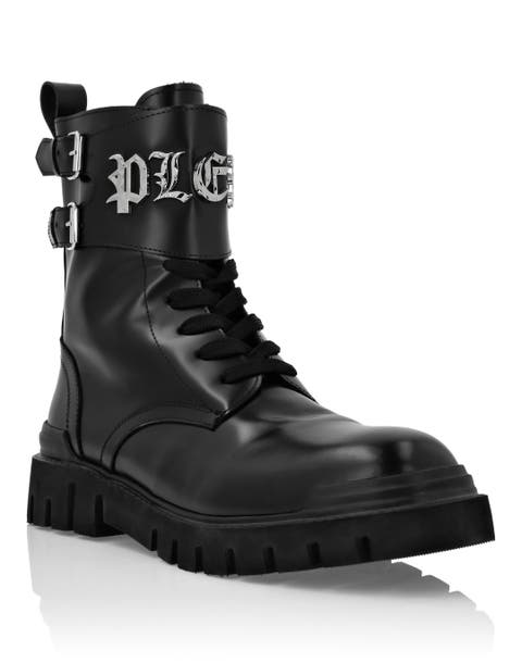 Boots Mid Flat Gothic Plein Men