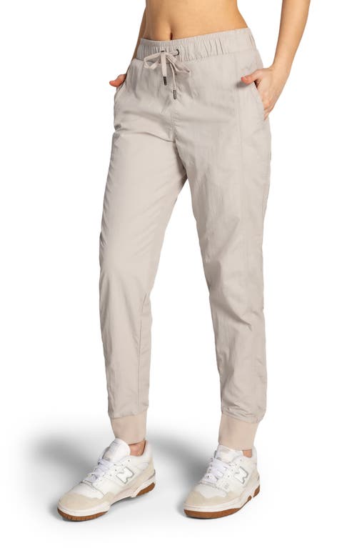 Kyodan Drawstring Waist Nylon Joggers In Neutral