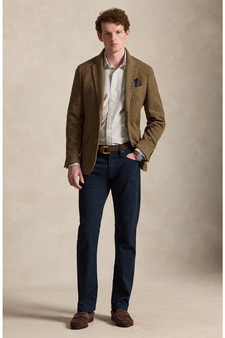 Classic Fit Striped Oxford Shirt, Alternate, color, NUTMEG BROWN WHITE