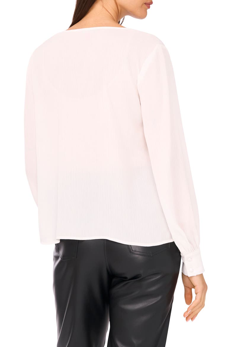 Split Neck Satin Top, Alternate, color, NEW IVORY