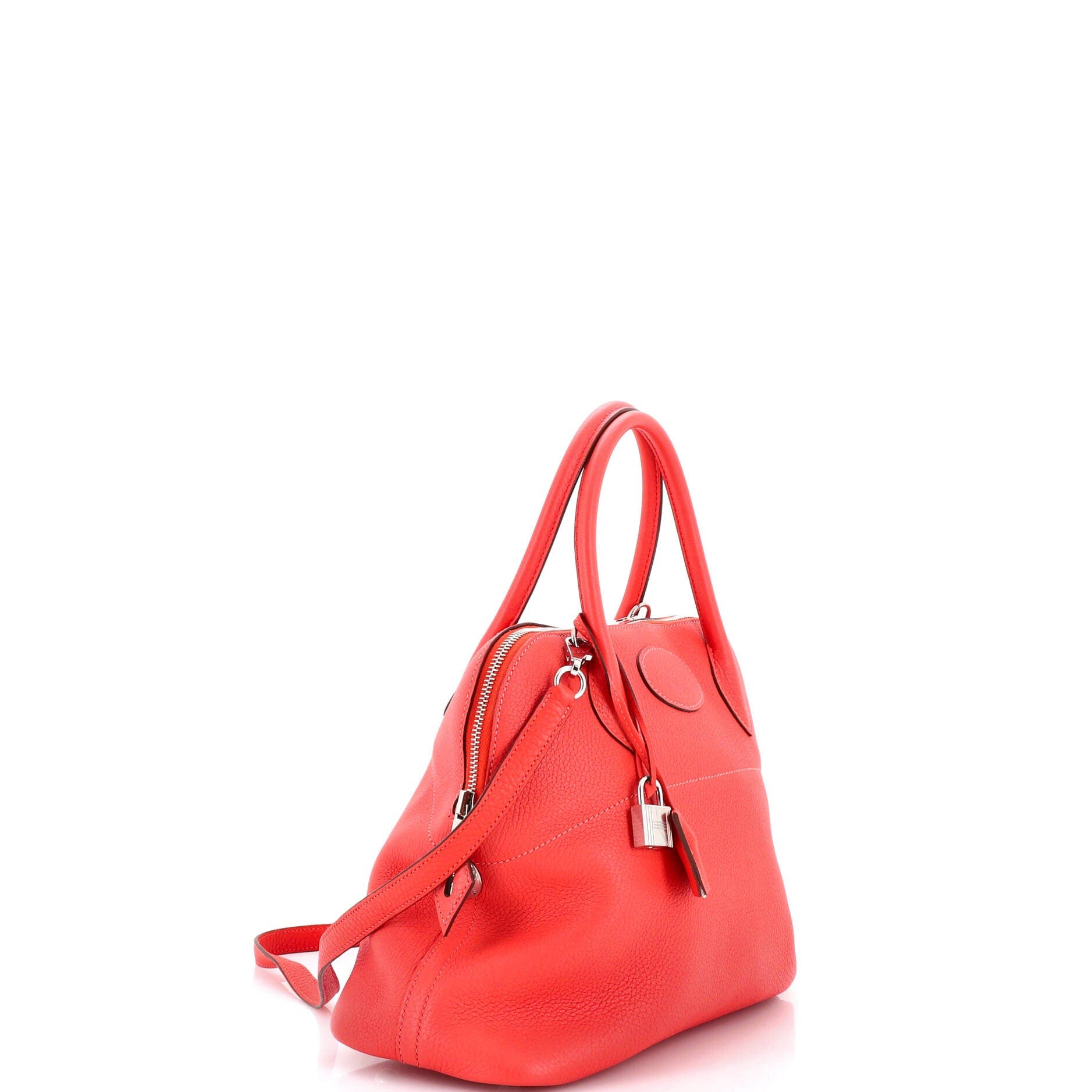 Pre-Owned Hermes Bolide Bag Clemence 31, Alternate, color, Rouge Pivoine