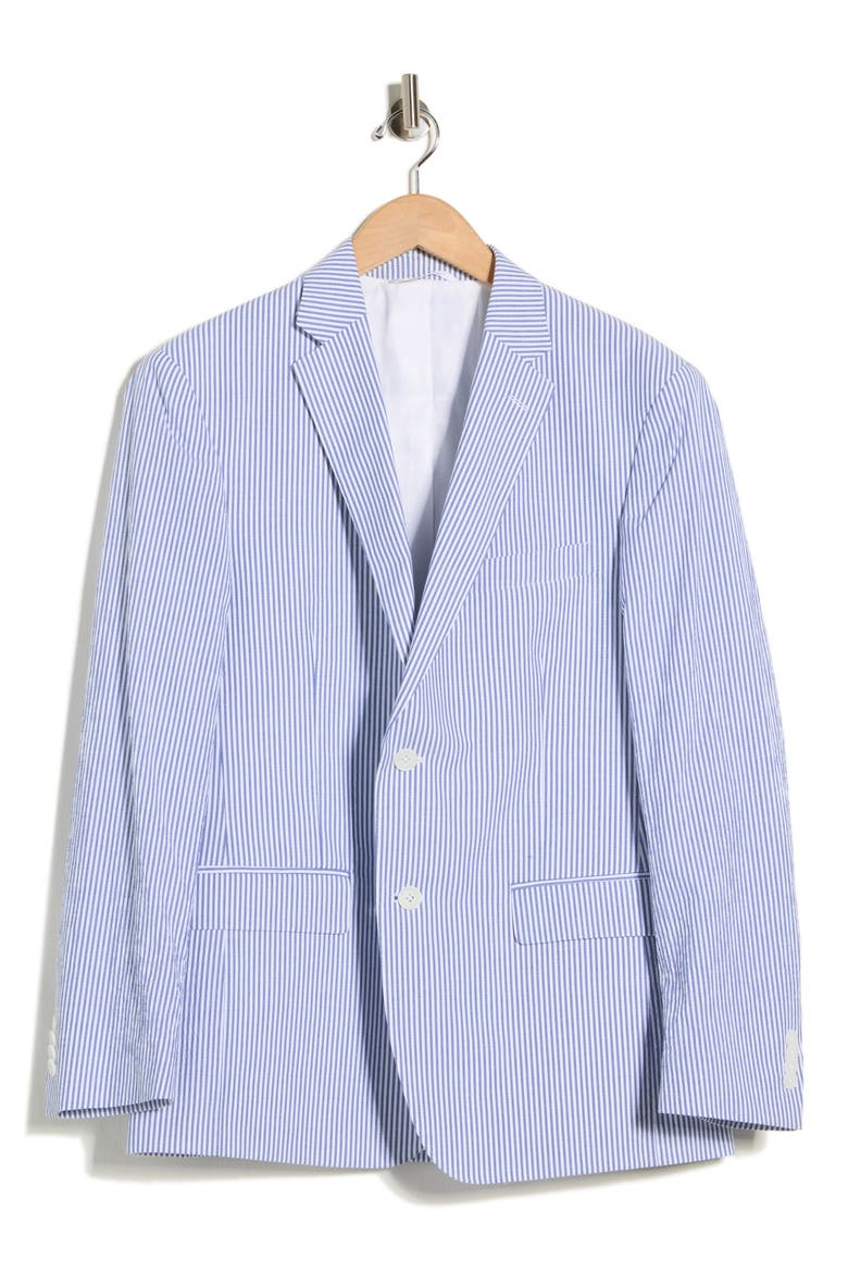 Two-Button Stretch Cotton Sport Coat, Alternate, color, NAVY