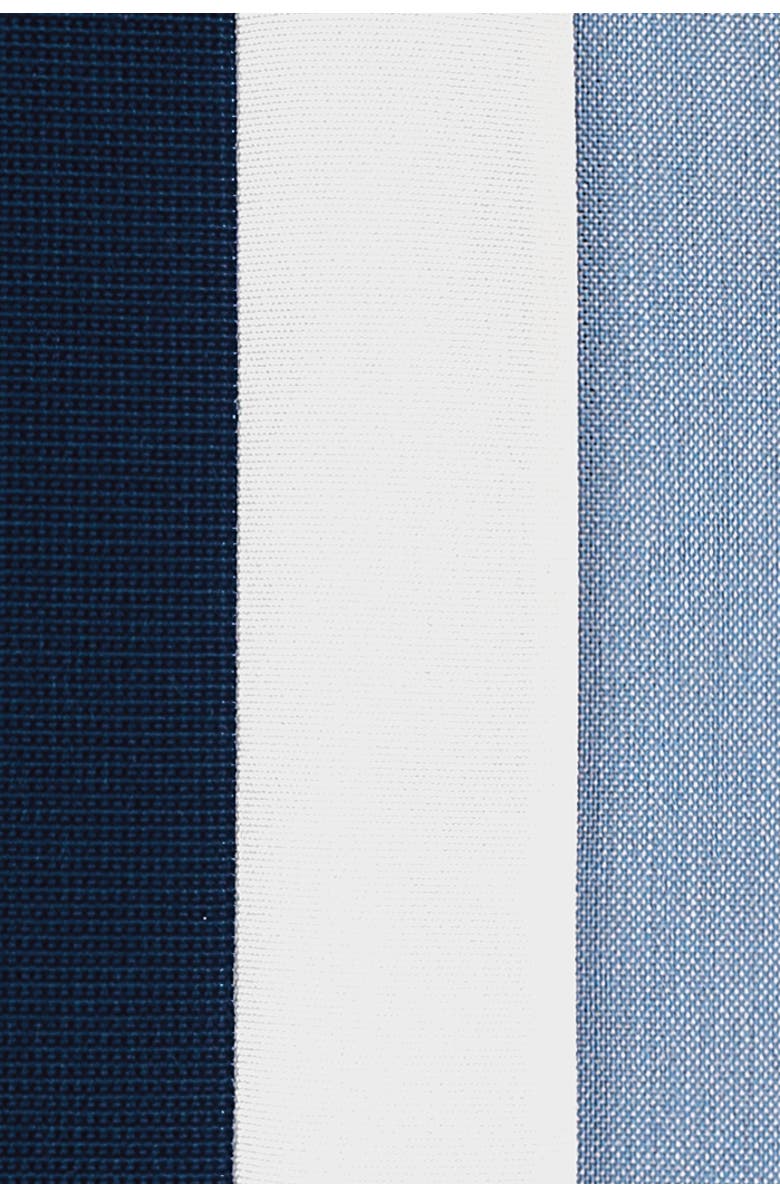 Elaine Smith Nevis panelled dimensional banded Indoor & Outdoor Woven Accent Pillow, Alternate, color, Ocean