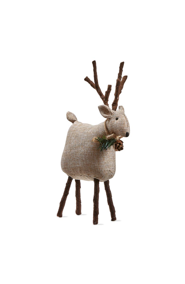 tag Tweedie Christmas Reindeer Decorative Sculpture Holiday Decor, Main, color, Brown