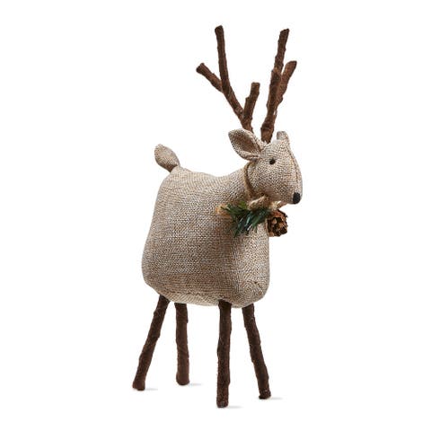 Tweedie Christmas Reindeer Decorative Sculpture Holiday Decor