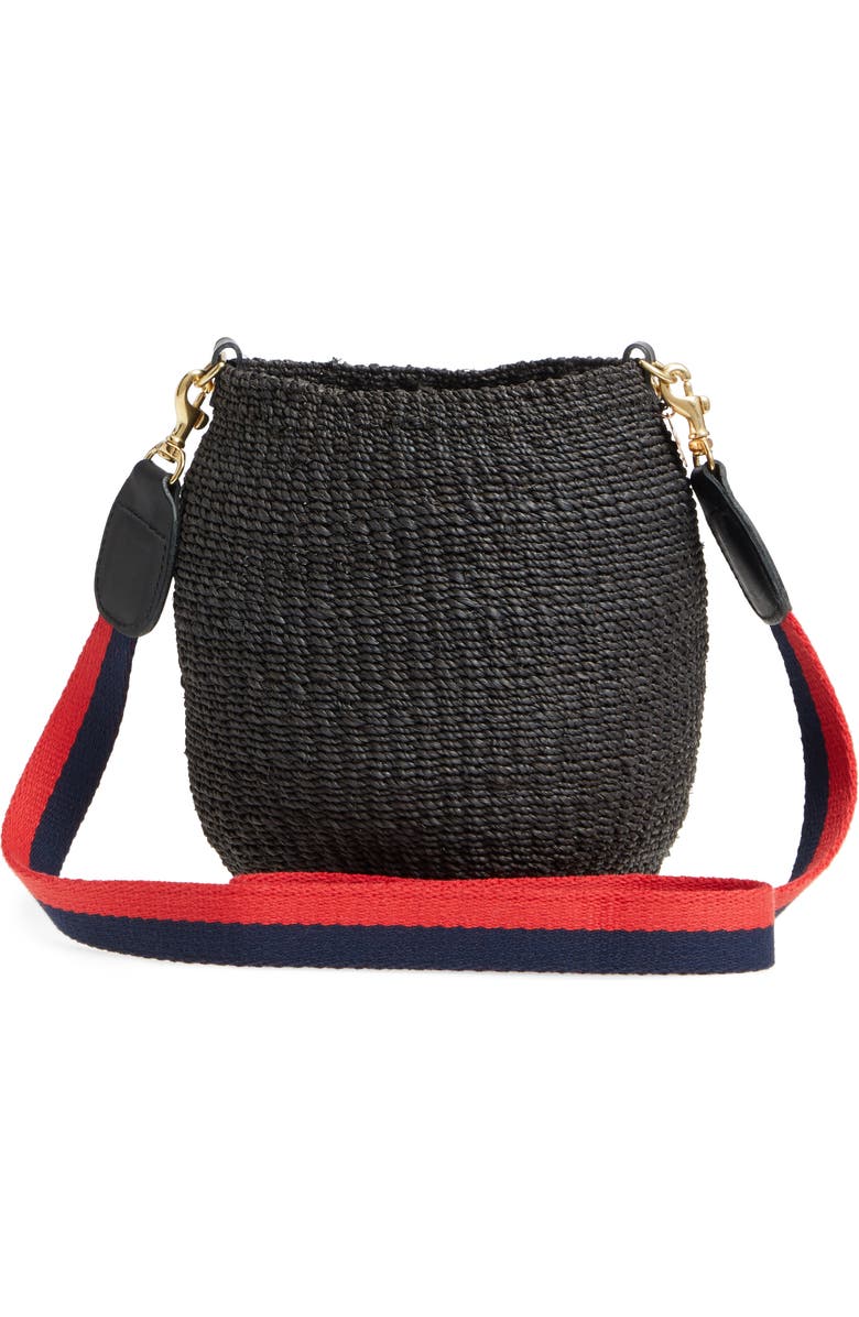 Clare V. Pot de Miel Top Handle Straw Basket Bag, Alternate, color,