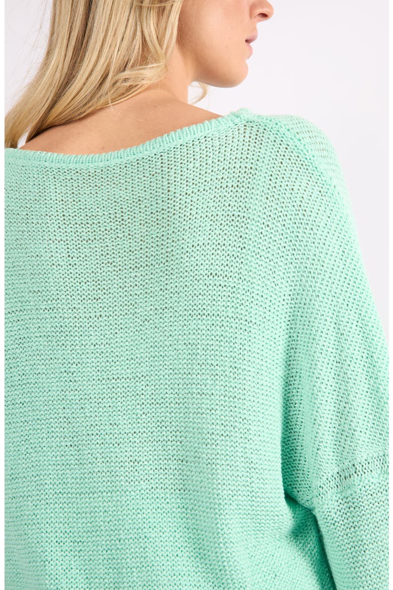 Lightweight Relaxed Fit Sweater, Alternate, color, AQUA