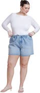 ELOQUII Drawstring Relaxed Denim Short