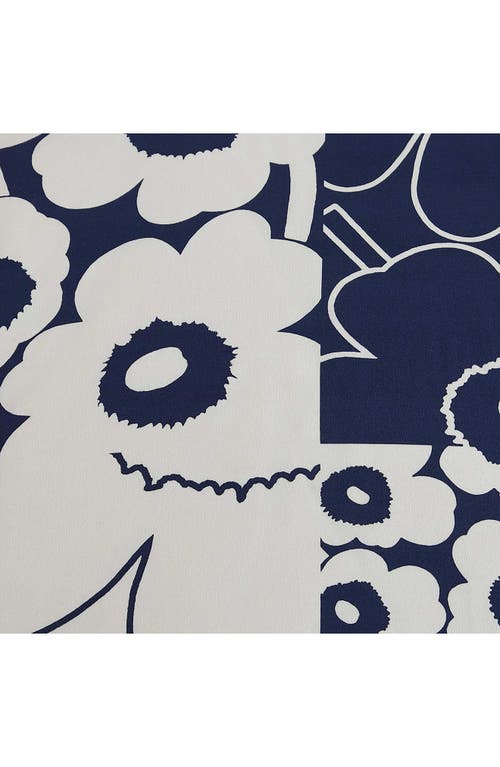 Marimekko Unikko Kollaasi Duver Cover & Shams Set In Open Dark Blue