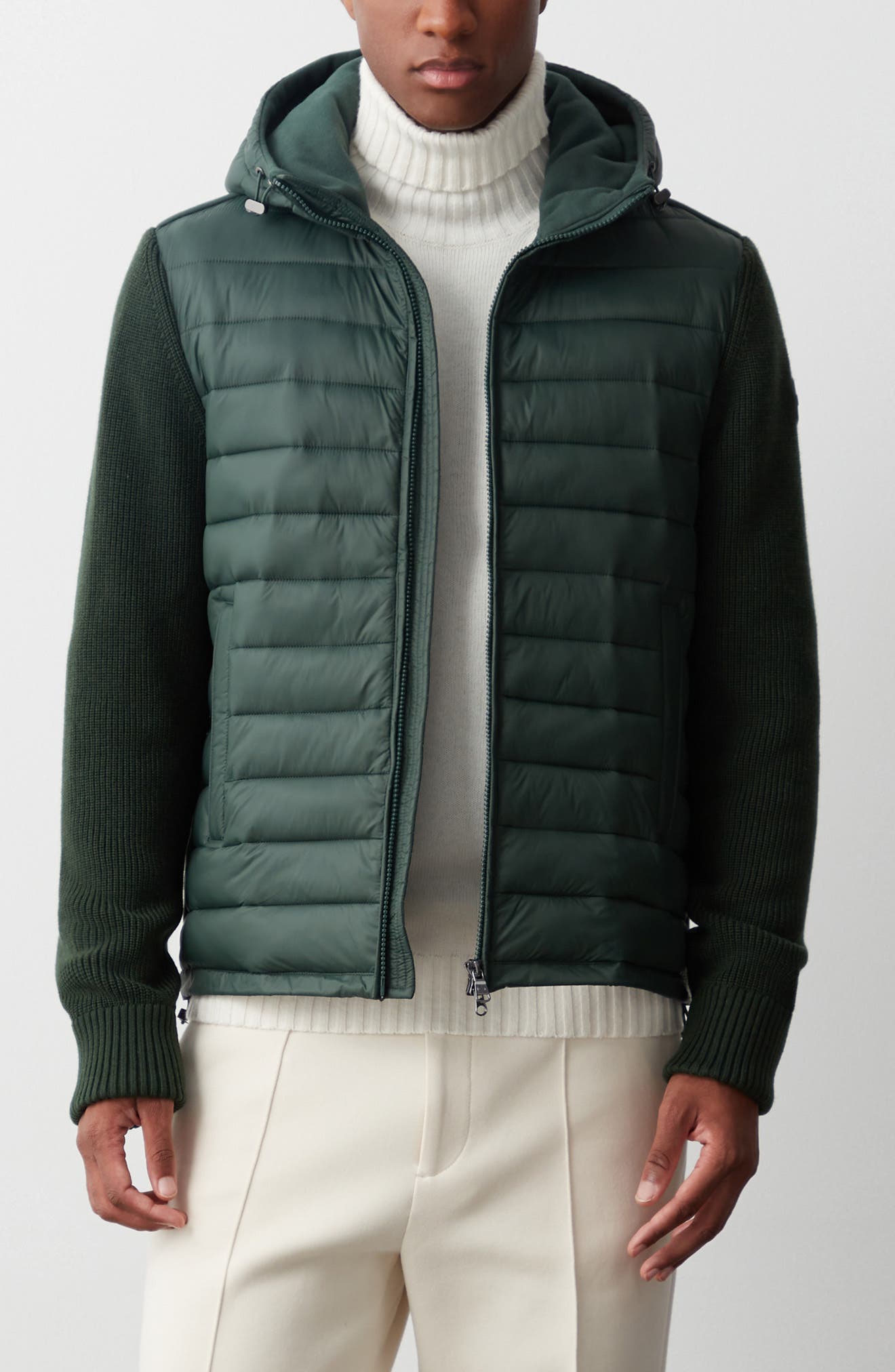 COLMAR Modern Mixed Media Water Repellent Puffer Jacket in Bottle 